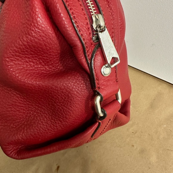 Ralph Lauren Red Leather Satchel Handbag - Women's Stylish Shoulder Bag - Picture 4 of 13